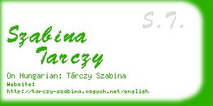 szabina tarczy business card