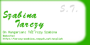 szabina tarczy business card